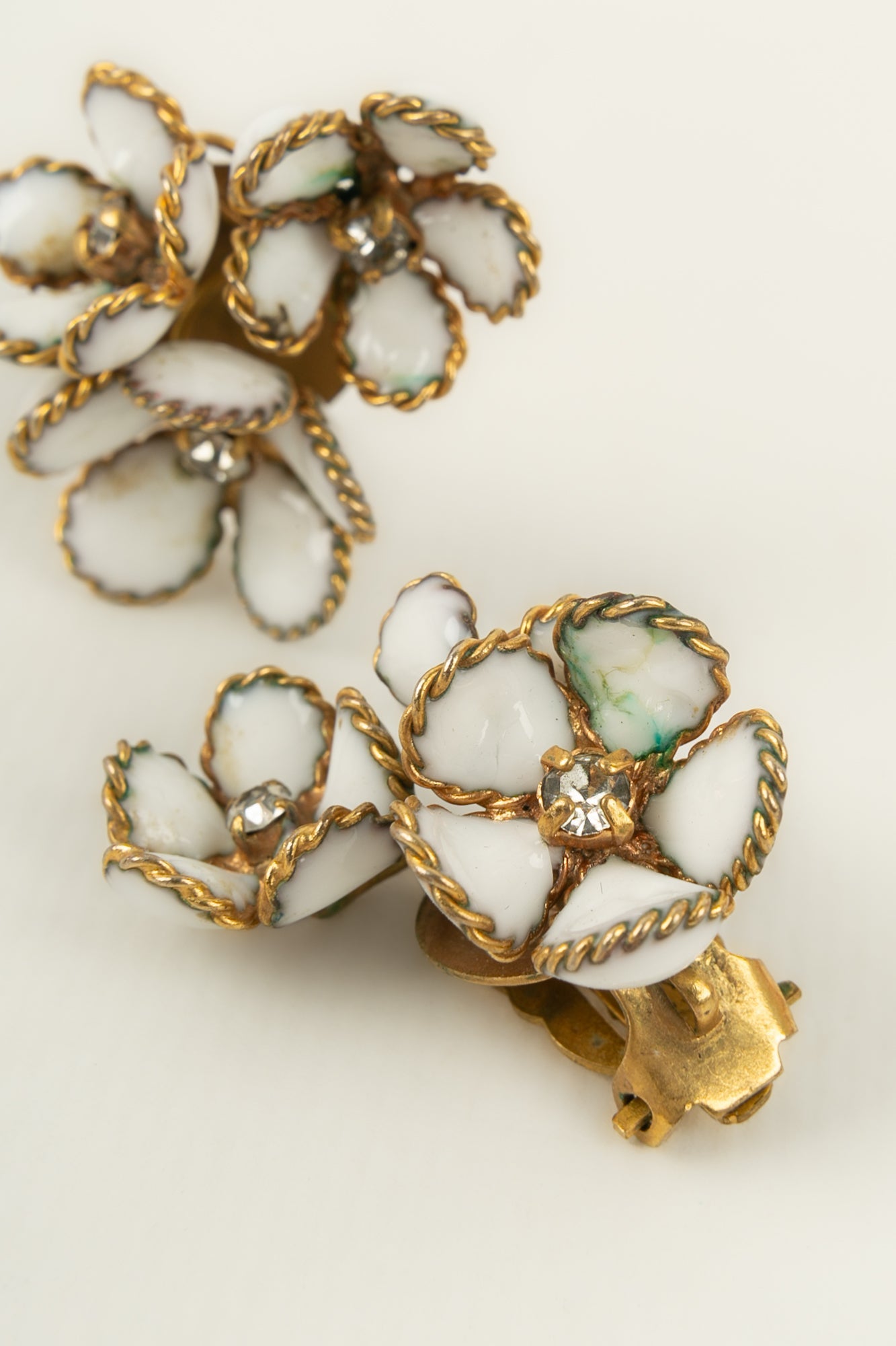 Boucles d'oreilles Gripoix ancien