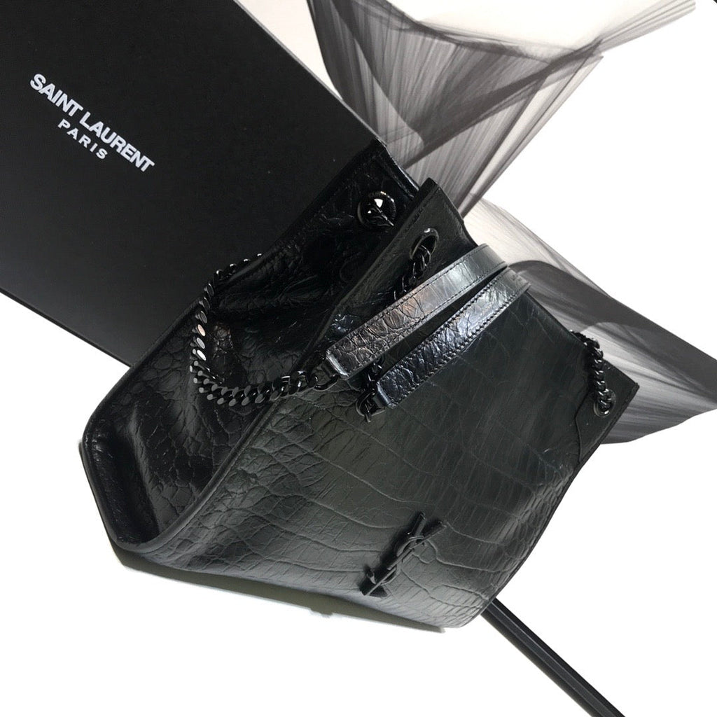 GLAMI Niki MeGLAMIum Shopping Bag Black For Women 12.6in/32cm YSLÃ‚Â 