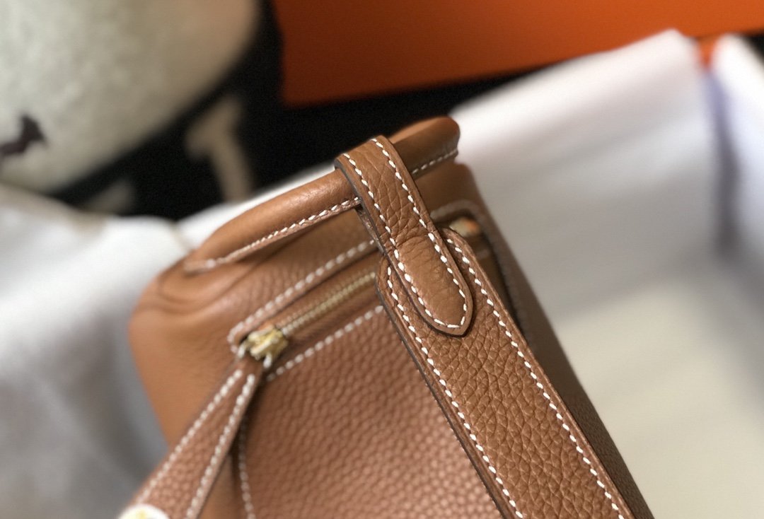GLAMI Mini Lindy Brown For Women Gold Toned Hardware 7.5in/19cm