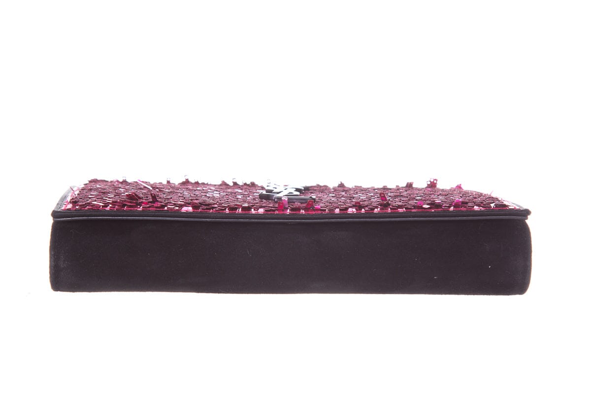 Saint Laurent KATE Pink Sequin Cross-Body