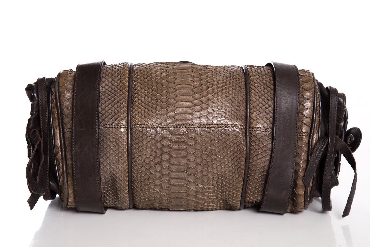 Chloe Green Python Skin Handle Bag
