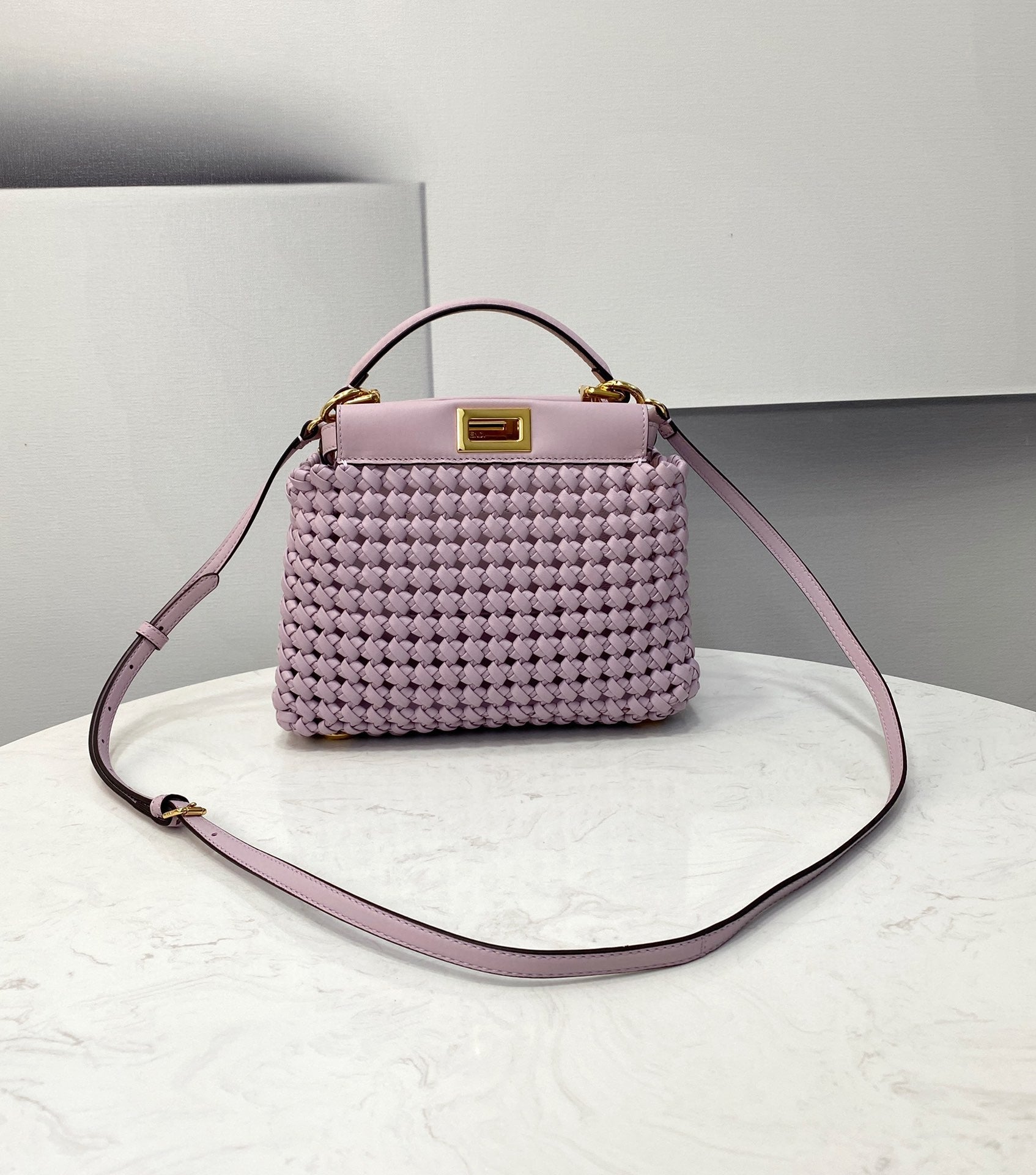 FI GlamI Mini Purple Braided Bag For Woman 18cm/7in