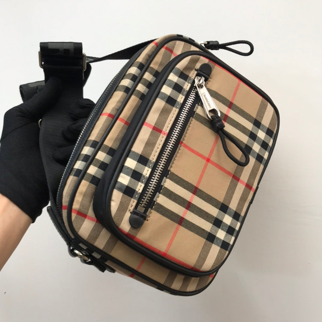 GLAMI Vintage Check And Crossbody Bag For Men, Bags 8.6in/22cm