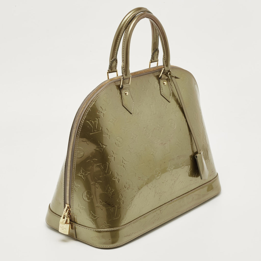 Louis Vuitton Vert Olive Monogram Vernis Leather Alma Gm Bag