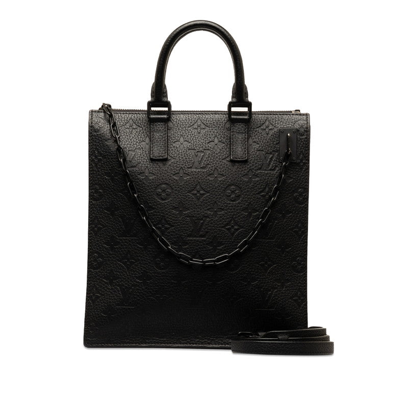 Louis Vuitton Monogram Implant Sakura Messenger Tote Bag 2WAY M55924 Black PVC Leather  Louis Vuitton