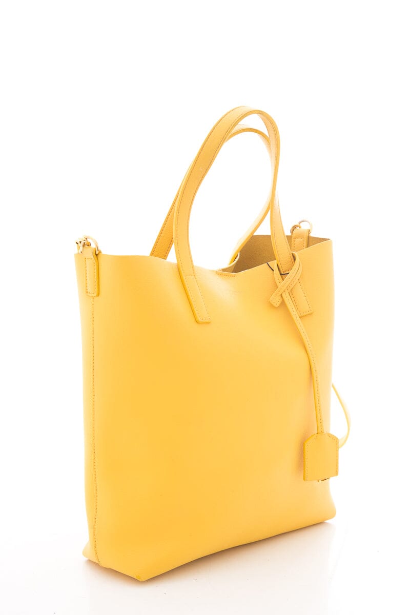 Saint Laurent Yellow Shopping Tote Handbag