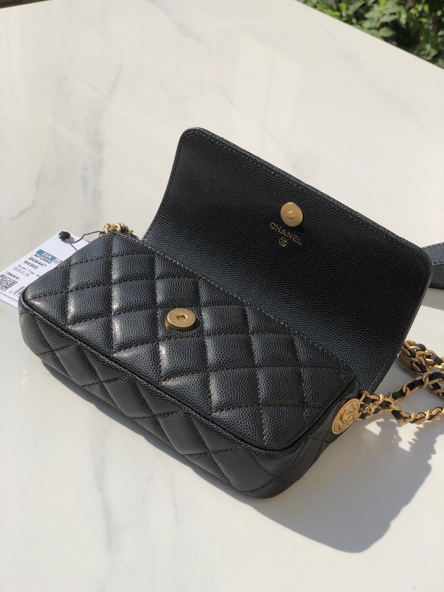 CHLSmall Flap Bags Gold Hardware Black For Women, Women’s Handbags, Shoulder Bags 7.5in/19.2cm