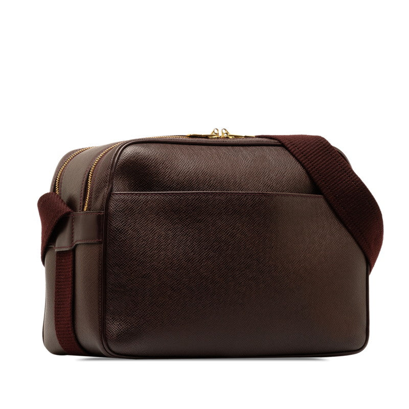 Louis Vuitton Taiga Reporter  Shoulder Bag M30156 Acai Berry Wine Red Leather  Louis Vuitton