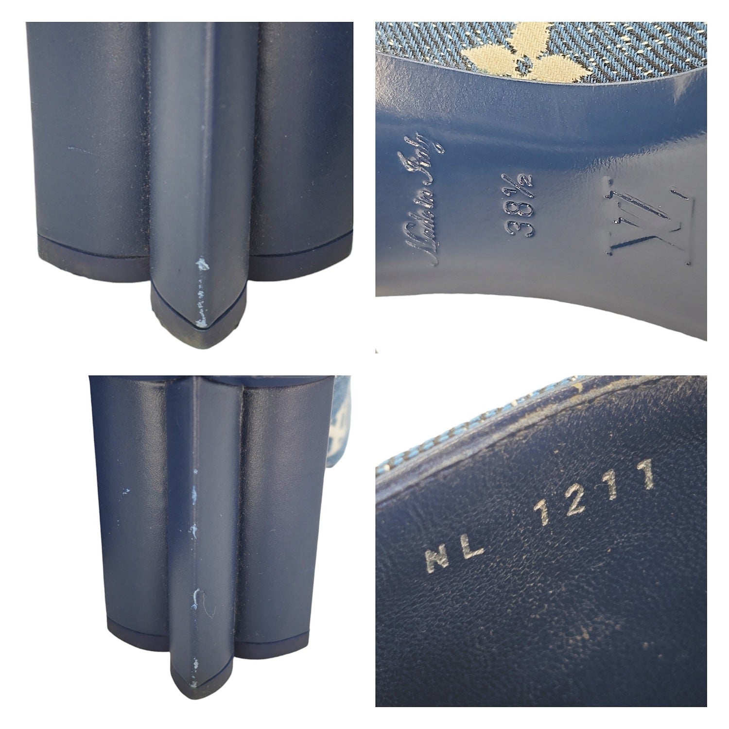 Louis Vuitton Denim Monogram Silhouette Mules size 38.5