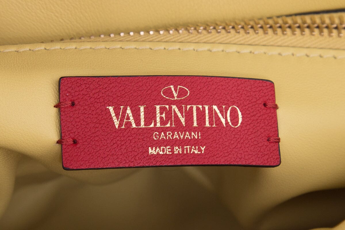 Valentino Garavani Spike Me Yellow Quilted Rockstud Cross-Body