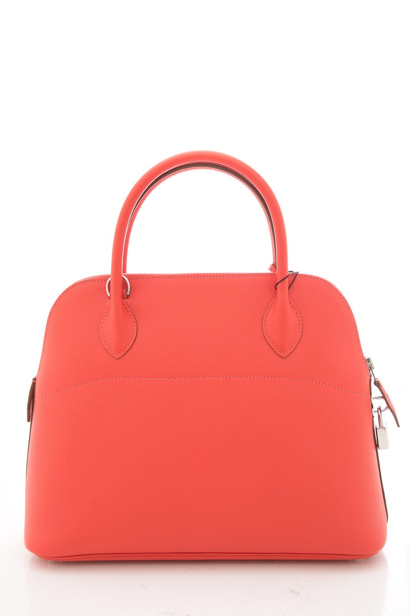 HermÃƒÆ’Ã‚Â¨s Red Courchevel 31cm Bolide Handbag