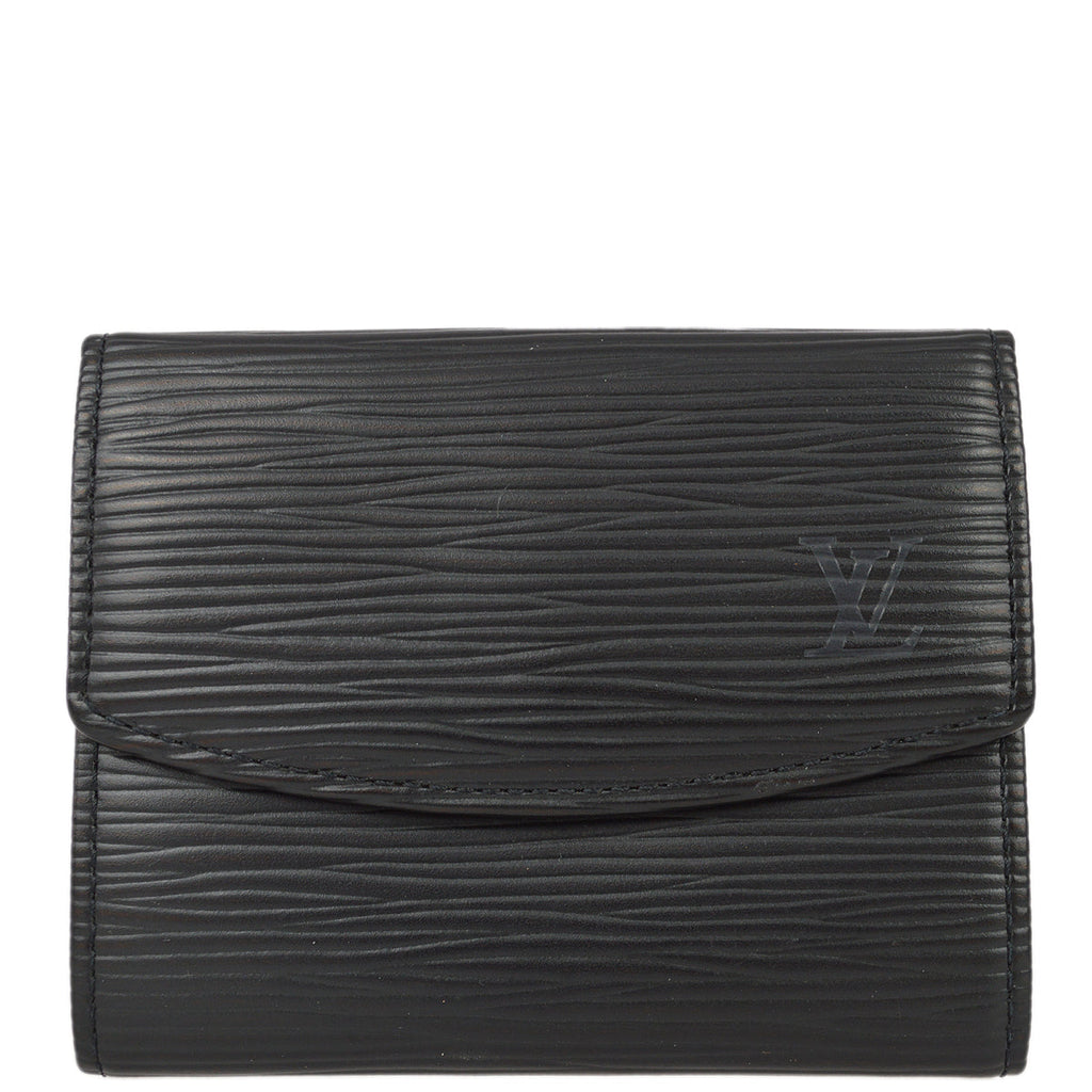 Louis Vuitton 1998 Black Epi Porte Monnaie Simple Coin Purse Wallet M63412