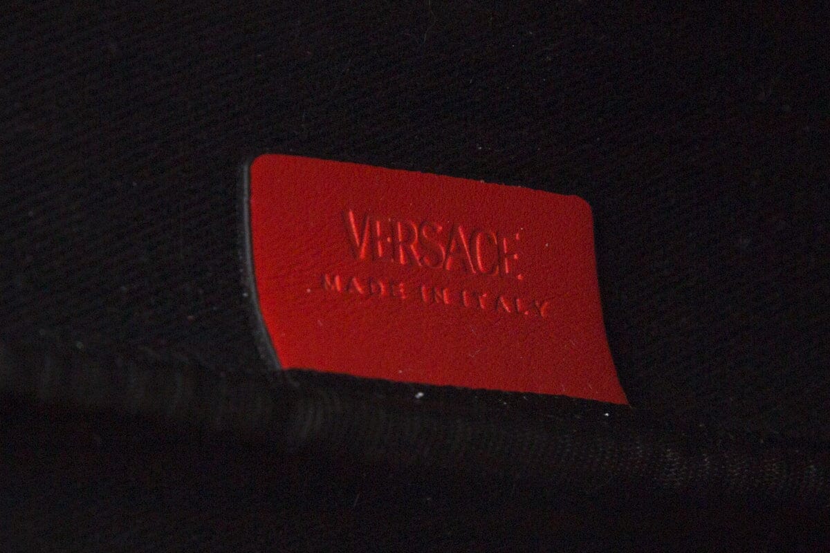 Versace La Greca Monogram Red Tote