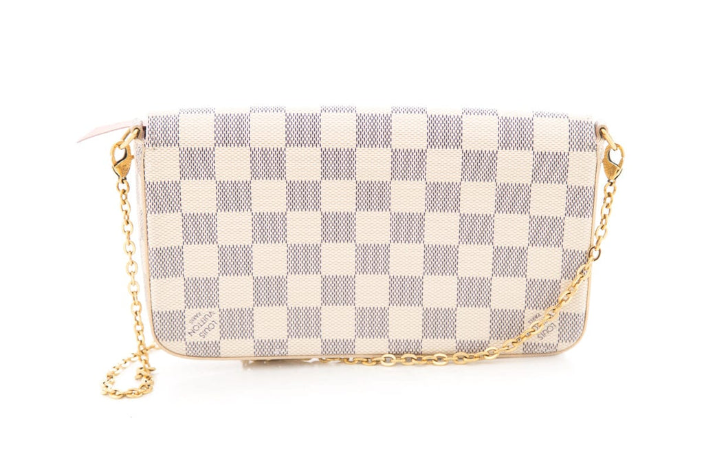 Louis Vuitton Felicie Pochette White Damier Cross-Body