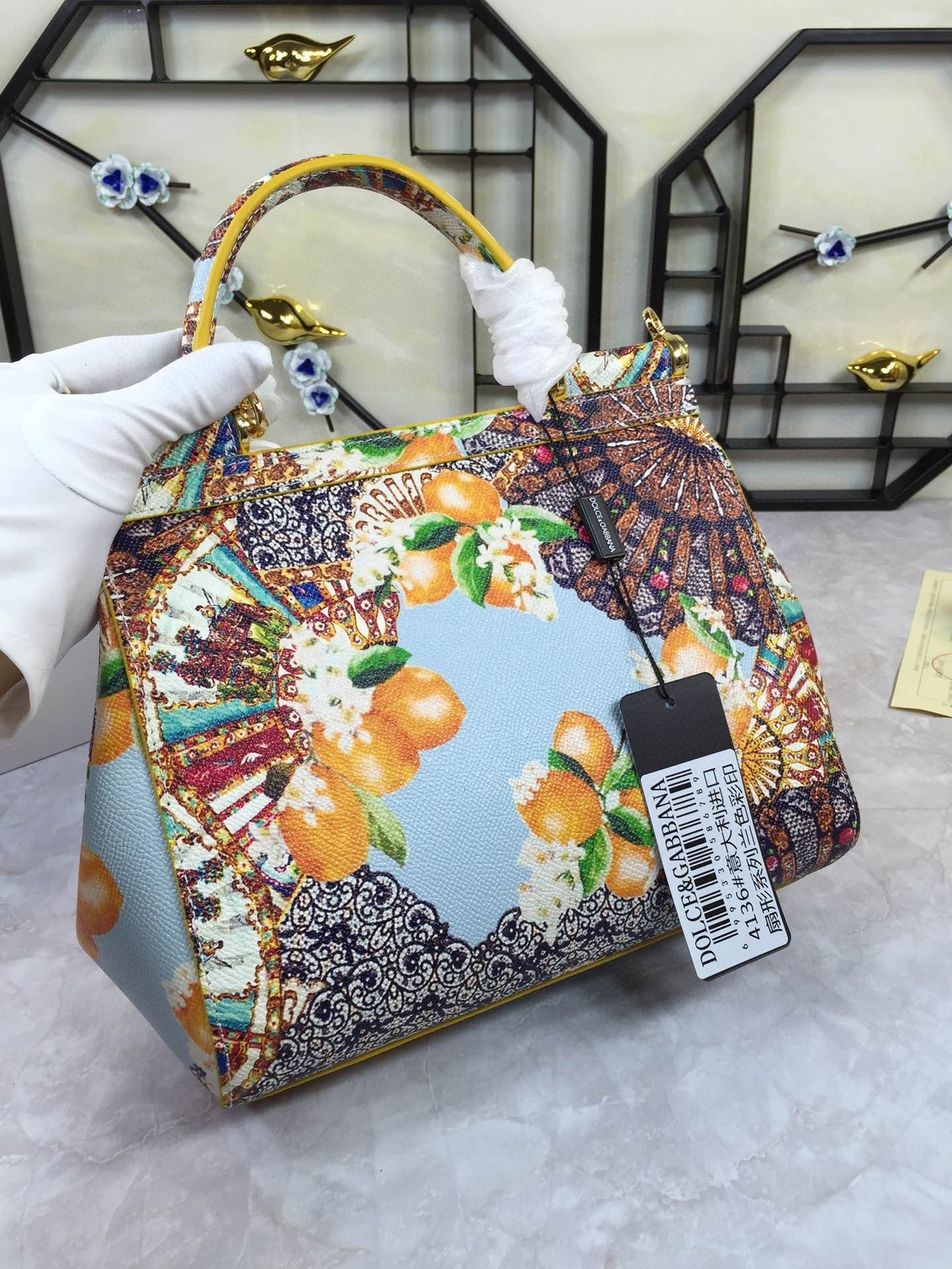 GLAMI 90s Sicily Bag With Logo Print Multicolor For Women 10.2in/26cm GLAMI