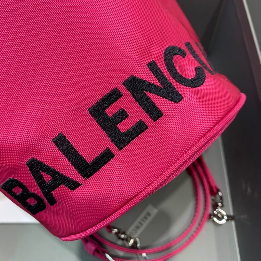 Balen Le Cagole MeGLAMIum Bucket Bag In Dark Pink, For Women,  Bags 11.8in/30cm