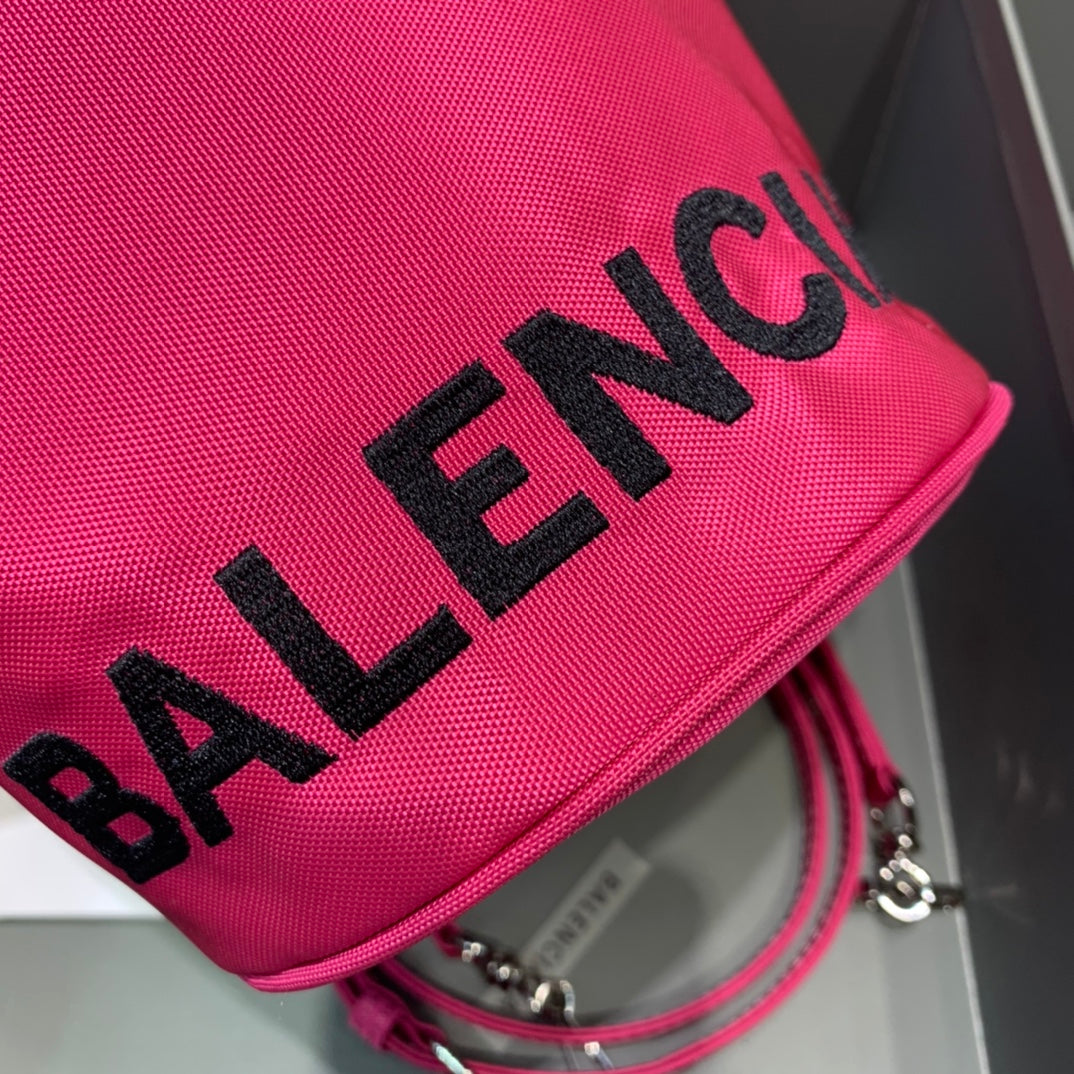 Balen Le Cagole MeGLAMIum Bucket Bag In Dark Pink, For Women,  Bags 11.8in/30cm
