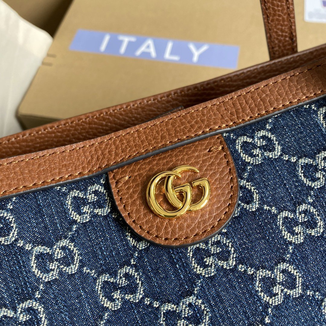 Glami OphiGLAMIa Glami MeGLAMIum Tote Dark Blue And Ivory Eco Washed Organic Glami Jacquard Denim  For Women 15in/38cm Glami Ã¢â‚¬Å½631685 2KQGlami 8375