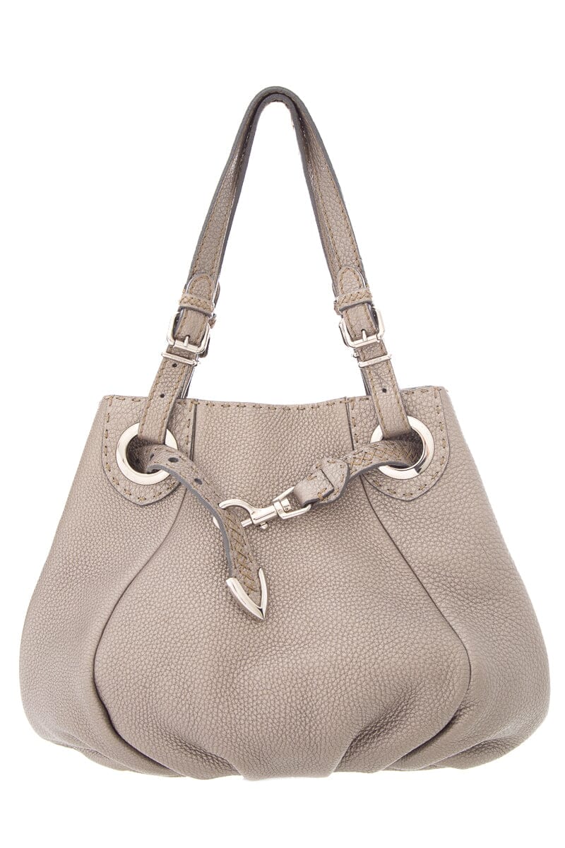Fendi Taupe Leather Handbag