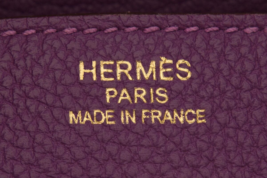HermÃƒÆ’Ã‚Â¨s 2012 Anemone 35cm Togo Birkin Handbag W/ Gold HW