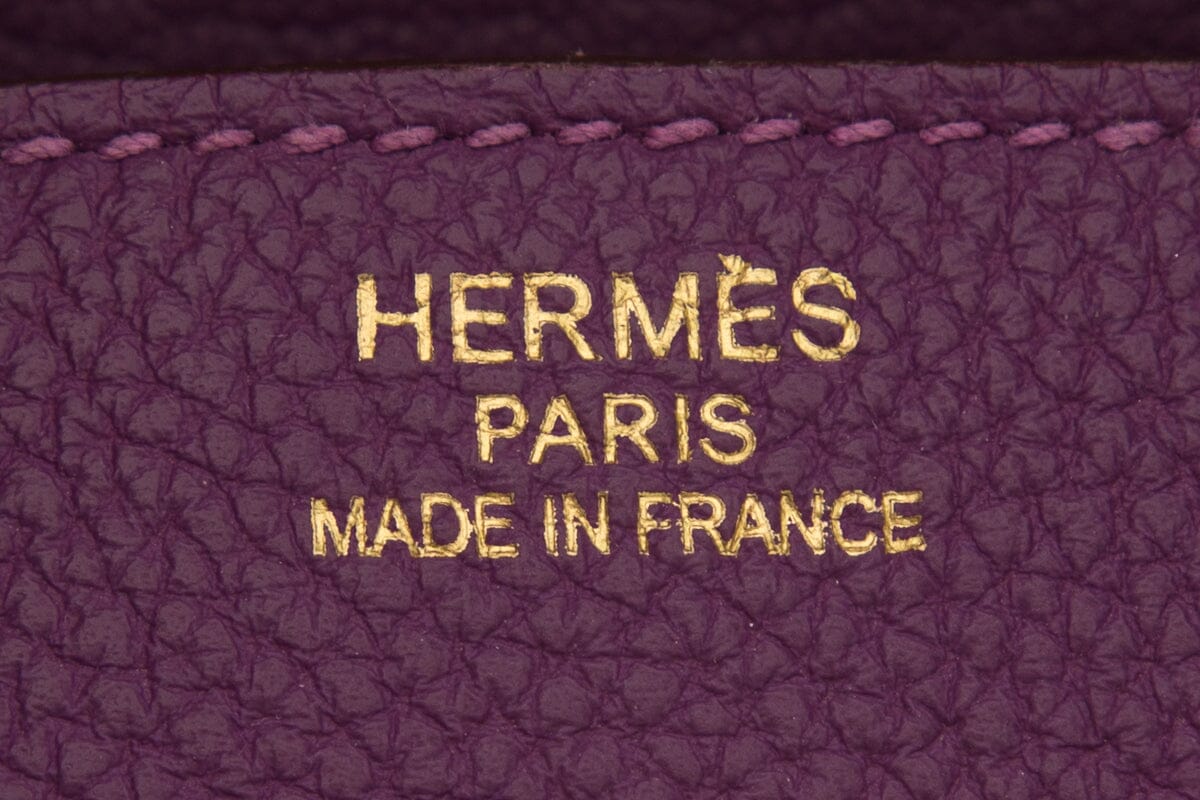 HermÃƒÆ’Ã‚Â¨s 2012 Anemone 35cm Togo Birkin Handbag W/ Gold HW
