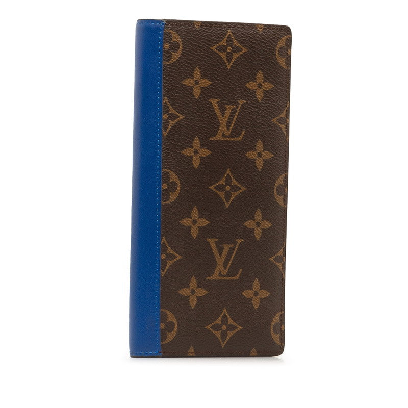Louis Vuitton Monogram MacArthur Portefolio Brother Long Wallet Brown PVC Leather  Louis Vuitton