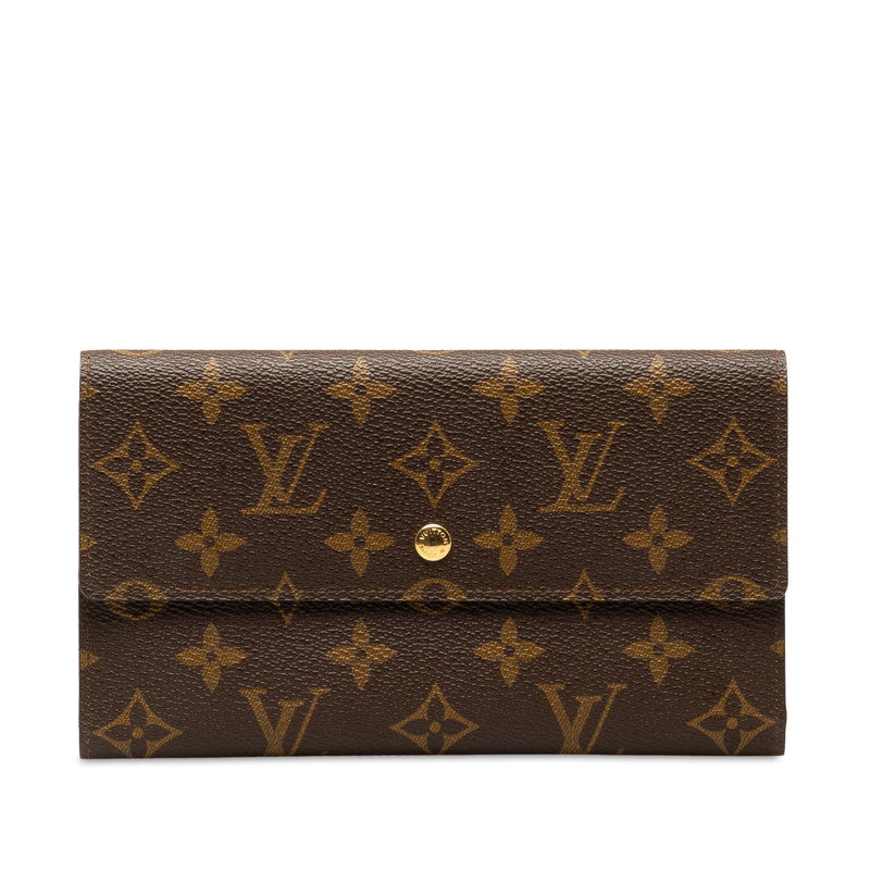 ルイ ヴィトン モノグラム ポルト トレゾール インターナショナル 長財布 M61215 ブラウン PVC レザー レディース LOUIS VUITTON 【中古】｜【銀座パリス】　楽天市場店