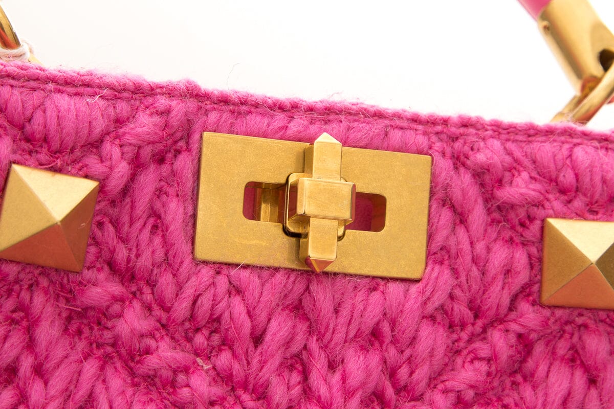 Valentino Pink Roman Stud Handbag NWT