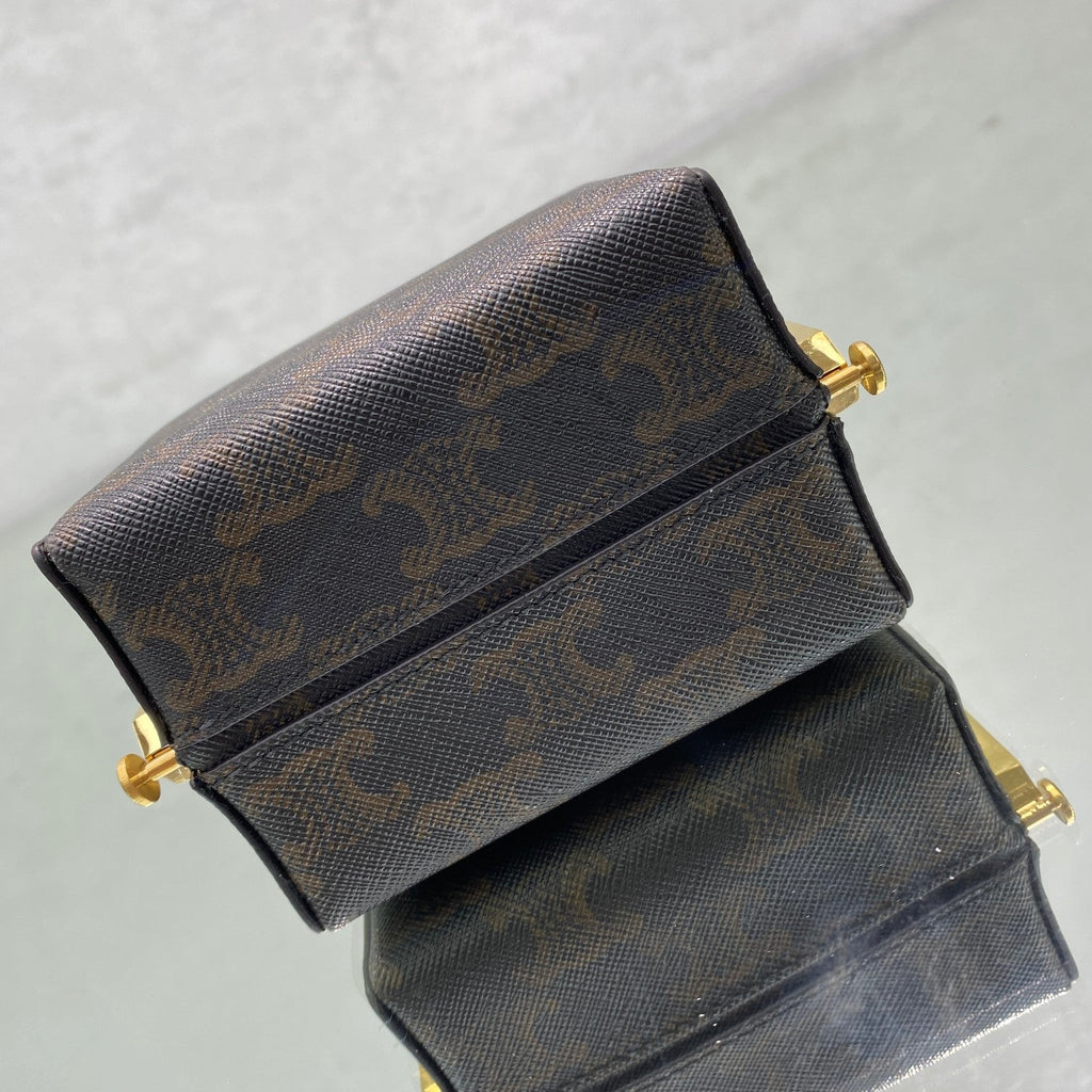 CE Triomphe Minaudiere In Triomphe Canvas Brown For Women 4in/10cm