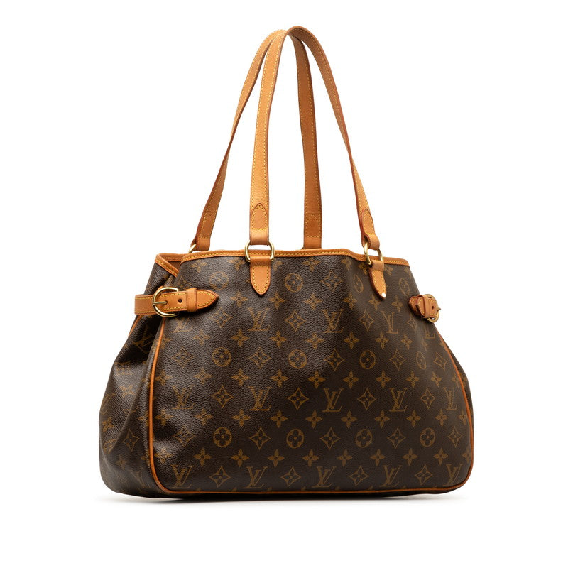 Louis Vuitton Monogram Battalion Horizontal Handbag M51154 Brown PVC Leather  Louis Vuitton