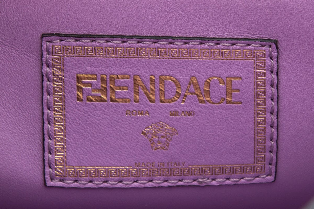 Fendace Blue Multicolor La Medusa Medium Handbag