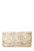 Badgley Mischka Shimmer Snakeskin Clutch