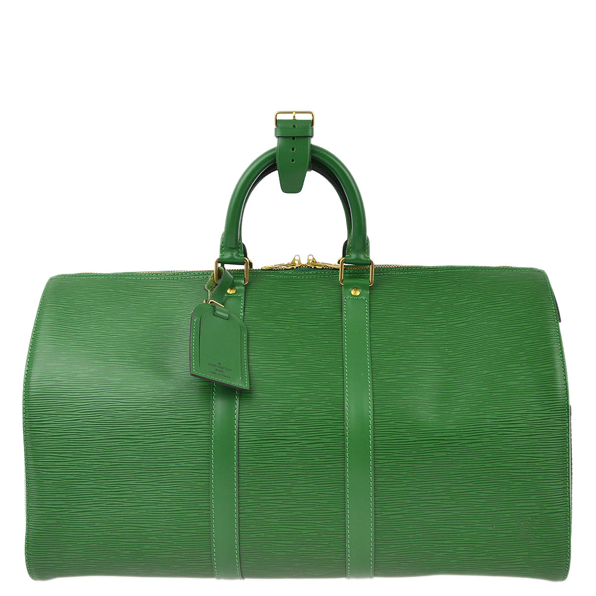 Louis Vuitton Green Epi Keepall 45 Travel Duffle Handbag M42974