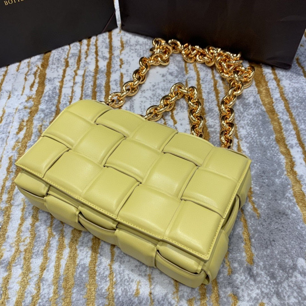GLAMI Chain Cassette Bag For Women 10.2in/26cm In Yellow