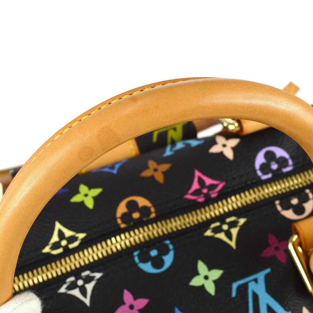 Louis Vuitton 2004 Black Monogram Multicolor Keepall 45 M92640