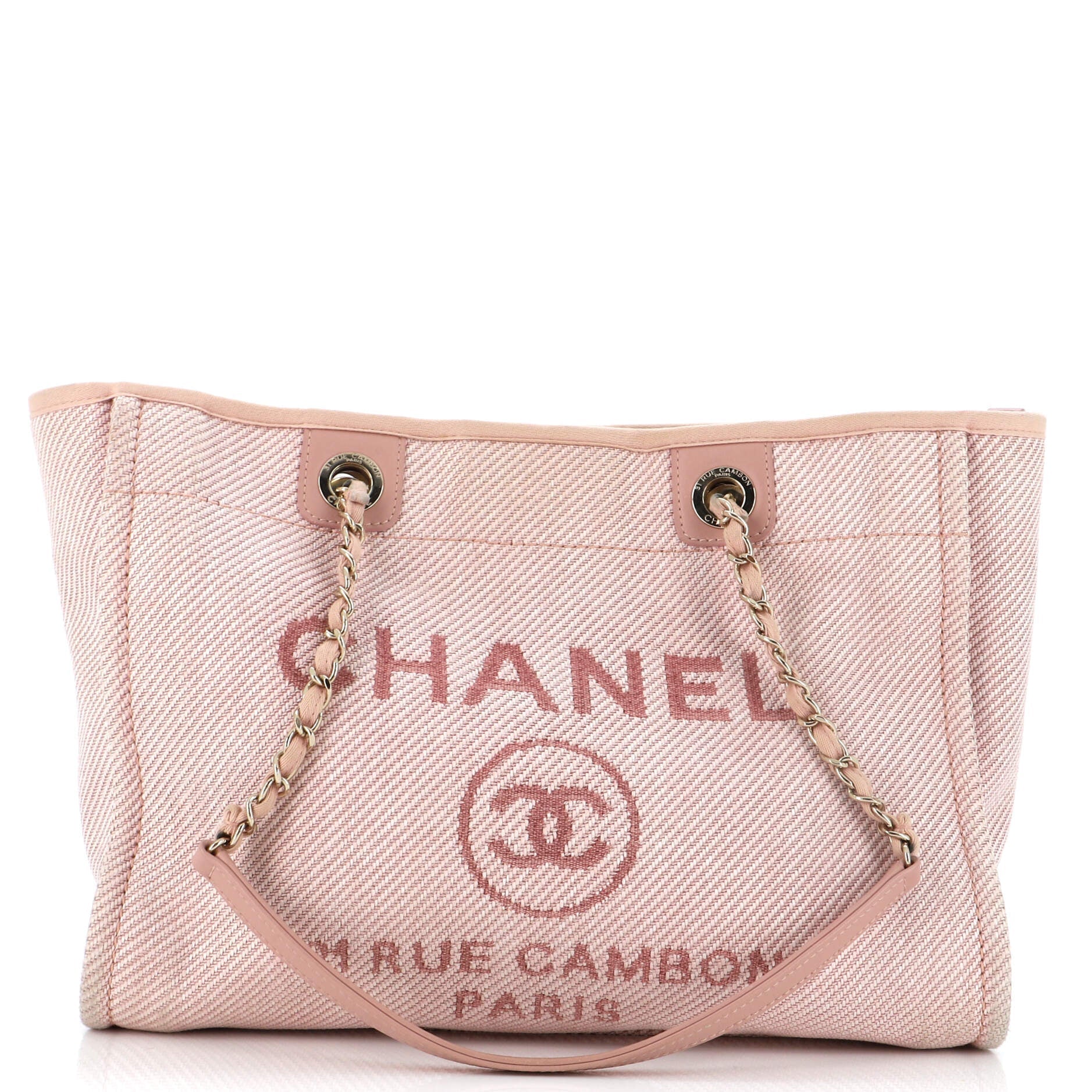 CHANEL Deauville Tote Mixed Fibers Small