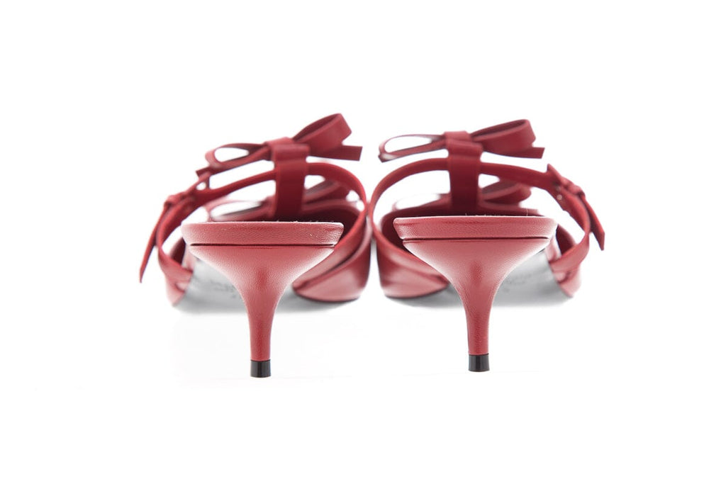 Valentino Red Leather Kitten Heels SZ 40