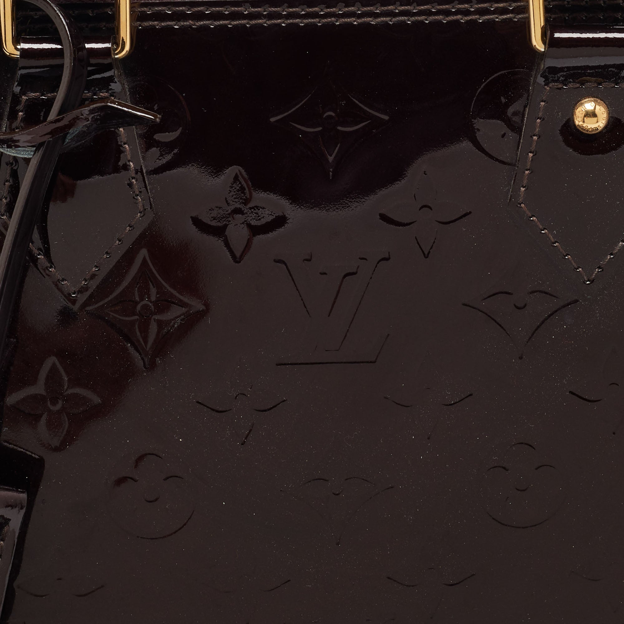 Louis Vuitton Amarante Monogram Vernis  Alma Pm Bag
