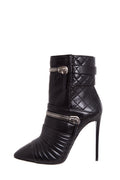 Guiseppe Zanotti Black Zipper Booties SZ 38.5