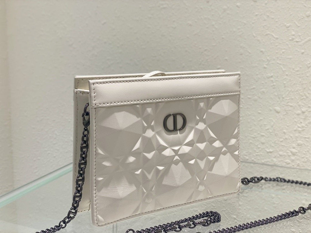 GLAMI Caro Zipped Pouch With Chain White, For Women, WomenÃ¢â‚¬â„¢s Handbags 7.5in/19cm CD