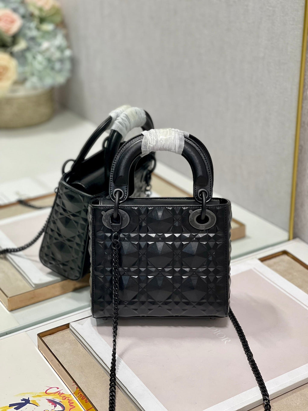 GLAMI Mini Lady Bag Cannage with Beaded Motif, Black, For Women WomenÃ¢â‚¬â„¢s Handbags, Crossbody Bags, 17cm CD M0505SNEA_M900