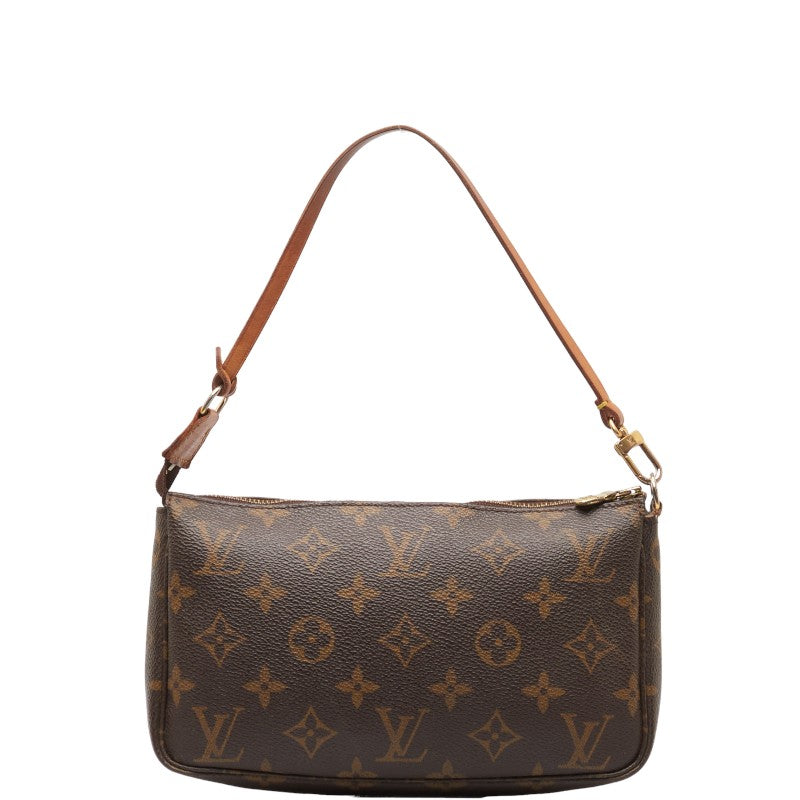 Louis Vuitton Monogram Pochette Accessory Shoulder Bag Brown PVC Leather  Louis Vuitton