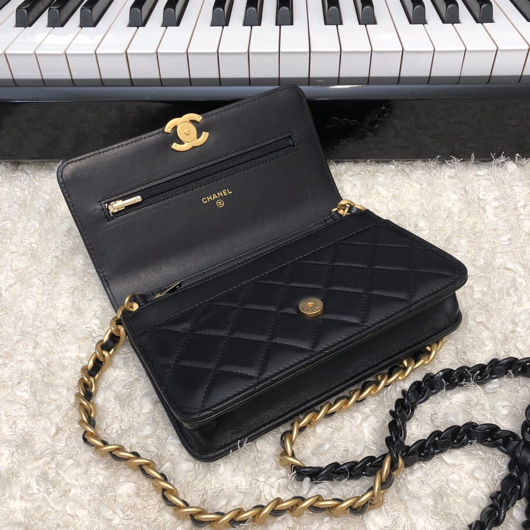CHLOriginal Small Classic Flap Bag Gold Hardware Black For Women, Women’s Handbags, Shoulder Bags 7.5in/19cm AP33814