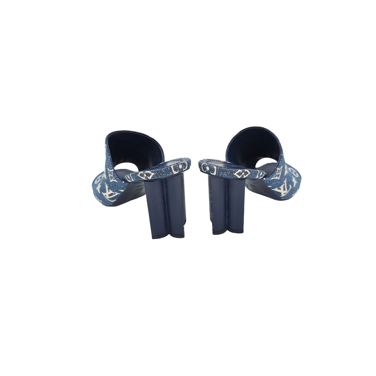 Louis Vuitton Denim Monogram Silhouette Mules size 38.5