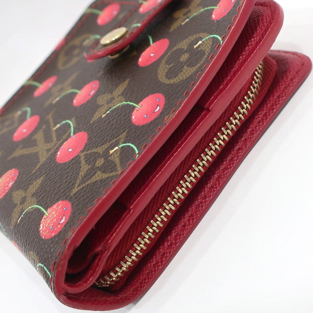 Louis Vuitton Double Fold Wallet Compact Zip M95005 Monogram Cherry GD  Vill Rong Collaboration Items Women  Dress Small  Bag
