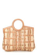 Nancy Gonzalez Brown & Gold Woven Handbag