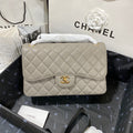 CHLLarge Classic Handbag Gold Hardware Grey For Women, Women’s Handbags, Shoulder Bags 11.8in/30cm