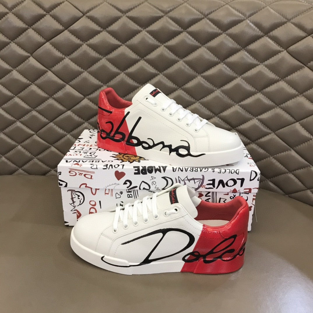 DolGLAMI &amp; GaGLAMIana Portofino Sneakers White/Red For Men GLAMI Shoes