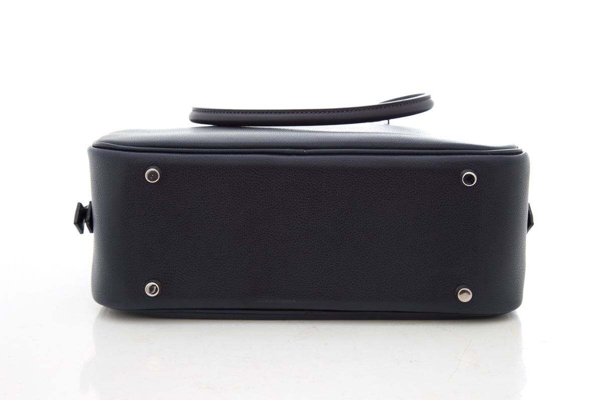 HermÃƒÆ’Ã‚Â¨s  Bleu Indigo Plume 28cm Handbag