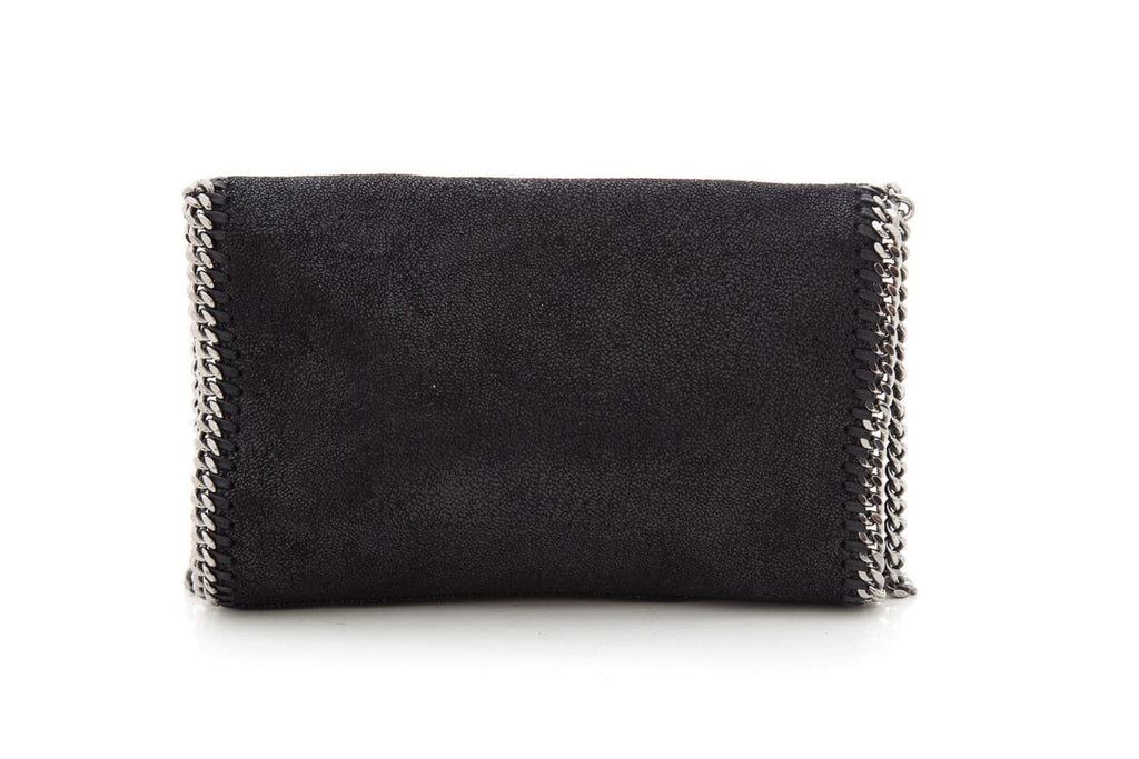Stella McCartney Black & Silver Shaggy Deer Mini Falabella Cross-Body